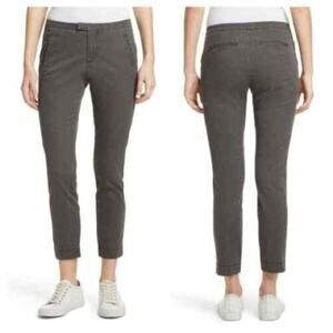 ATM Dark Gray Garment Wash Cotton Twill Slim Ankle Pants Size 8